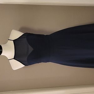 NWT Bill Levkoff navy blue formal bridesmaid dress size 8
